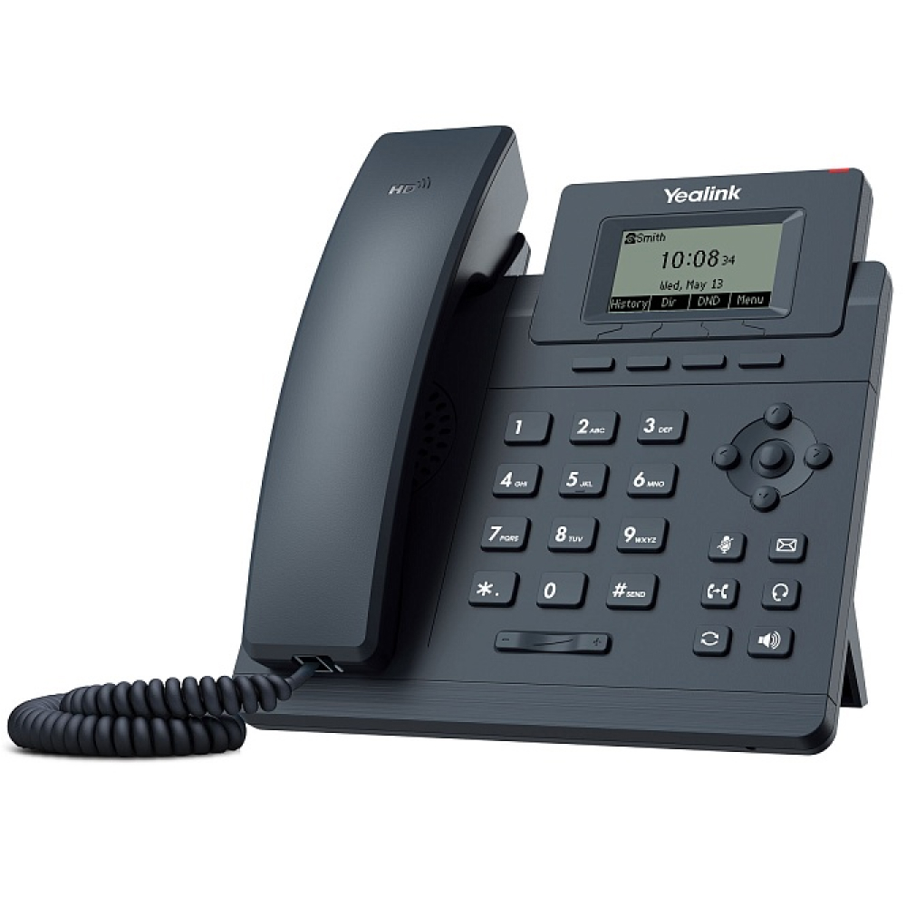 YEALINK SIP-T30P, 1 аккаунт, 2.3" LCD-экран 132х64, PoE, шт. БП в комплекте