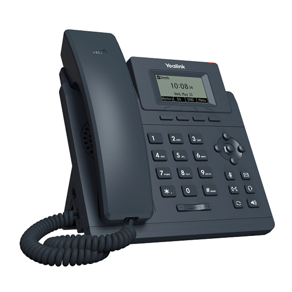 YEALINK SIP-T30P, 1 аккаунт, 2.3" LCD-экран 132х64, PoE, шт. БП в комплекте