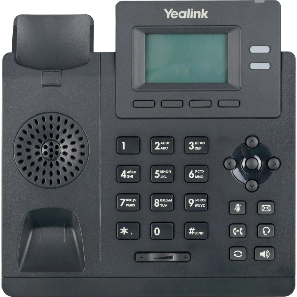 YEALINK SIP-T31P, 2 аккаунта ,2.3" LCD-экран 132х64, PoE, шт. БП в комплекте