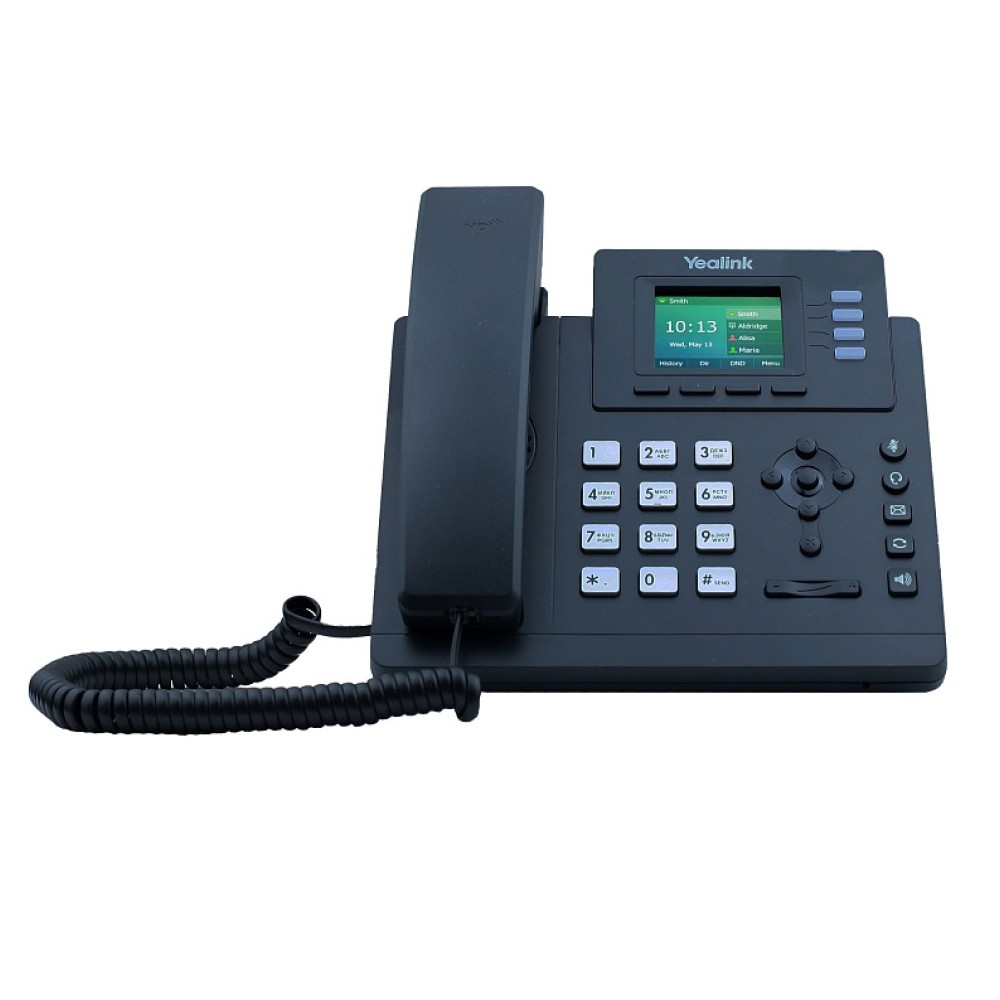 YEALINK SIP-T33G, 4 аккаунта, цветной LCD-экран 2.4" 320х240, PoE, GigE, шт. БП в комплекте