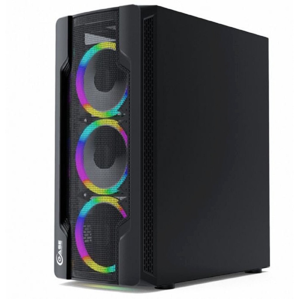 Powercase CMIXB-L4 Корпус Mistral X4 Mesh LED, Tempered Glass, 4x 120mm fan, чёрный, ATX (CMIXB-L4)