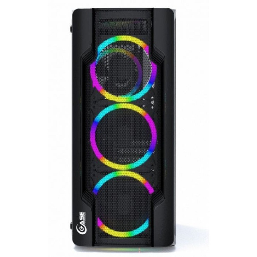 Powercase CMIXB-L4 Корпус Mistral X4 Mesh LED, Tempered Glass, 4x 120mm fan, чёрный, ATX (CMIXB-L4)