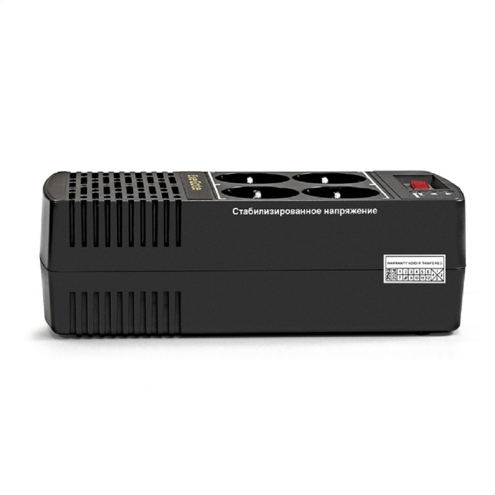 Exegate EP285939RUS Стабилизатор ExeGate Power AD5000-1000 (1000VA/500W, диапазон 150...280В, 4 евророзетки)