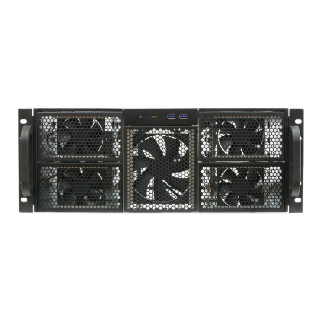 Procase RE411-D0H17-E-55 Корпус 4U server case,0x5.25+17HDD,черный,без блока питания,глубина 550мм,MB EATX 12"x13"