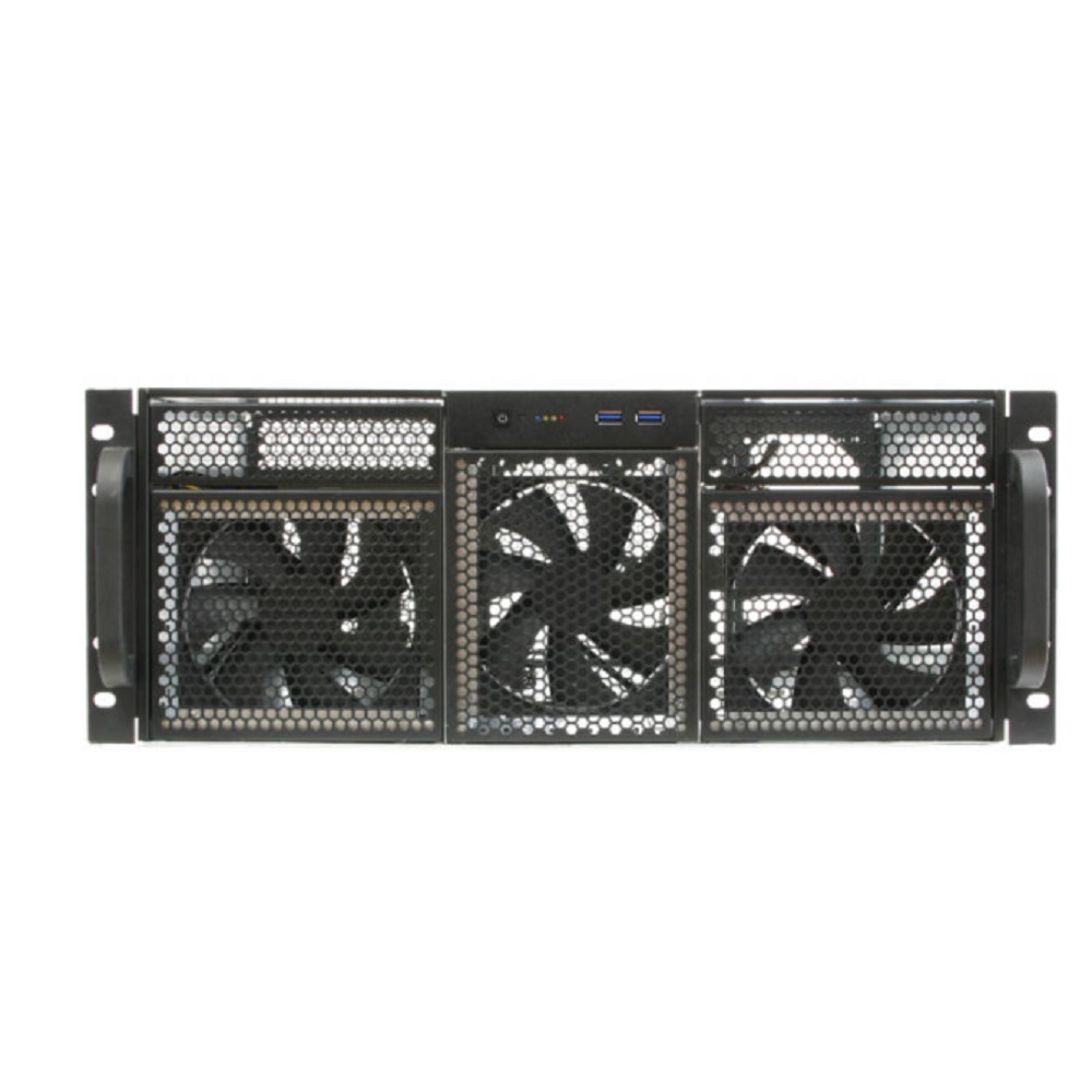 Procase RE411-D2H15-C-48 Корпус 4U server case,2x5.25+15HDD,черный,без блока питания,глубина 480мм,MB CEB 12"x10,5"