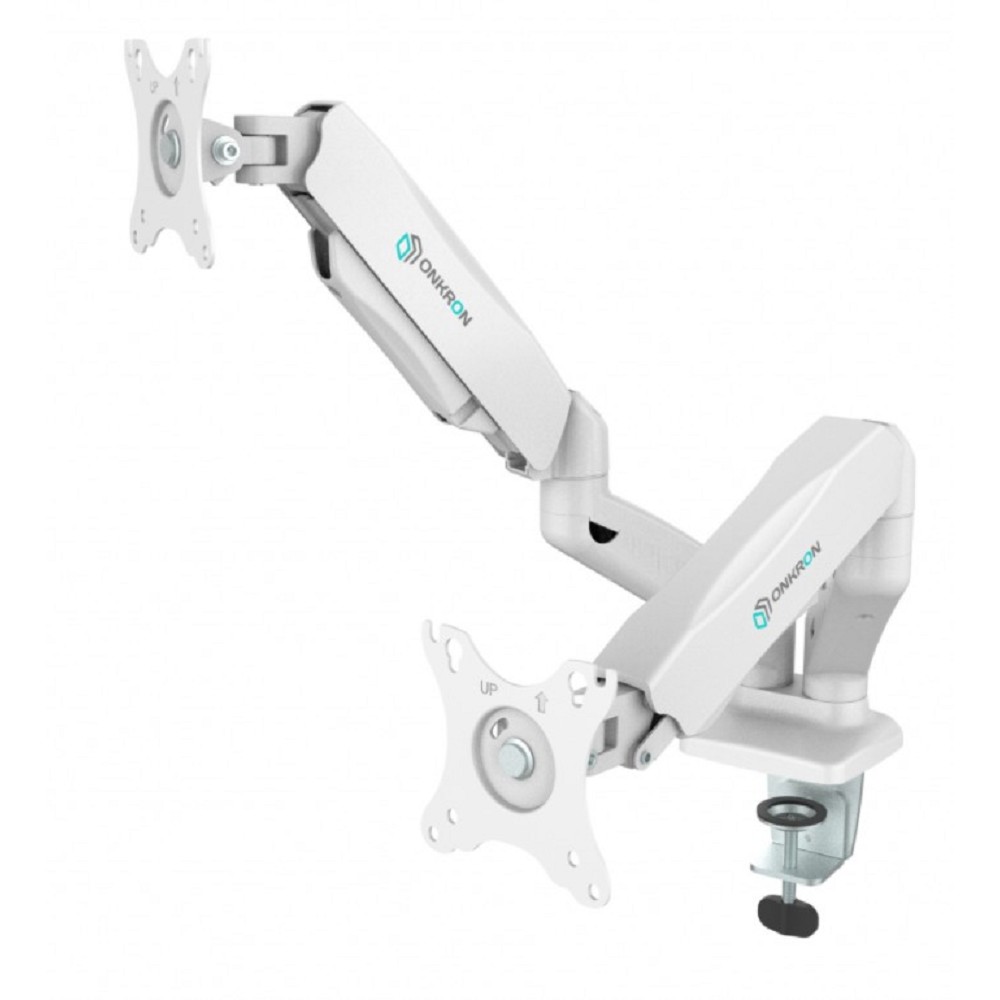 ONKRON G160 белый {Для двух экранов с диагональю 13"-32" Допустимая нагрузка: 2 x (2-6,5 кг) VESA: 75x75, 100x100 мм} арт. 4603728442105