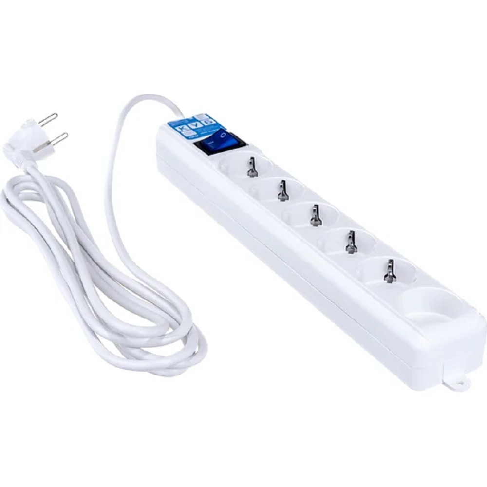 PowerCube PRO Фильтр-удлинитель (SPL(5+1)-16B-P-3М) 3.0 м, 6 розеток, 16А/3,5кВт, LC контур - подавление В/Ч помех