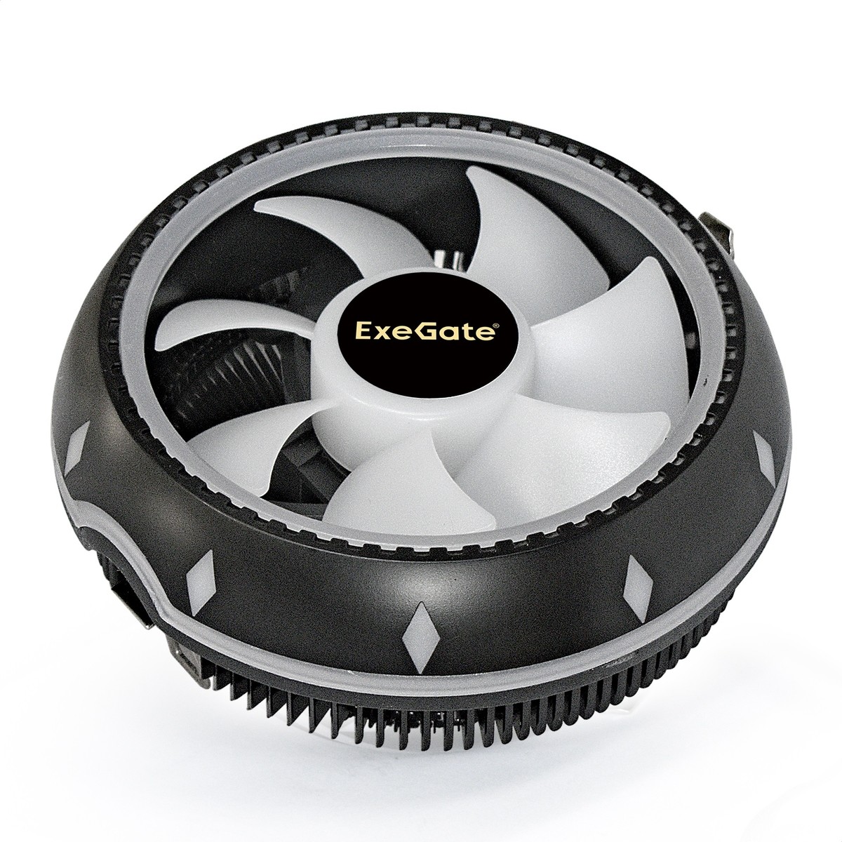Exegate EX286156RUS Кулер ExeGate Dark Magic EE126M-PWM.RGB (Al black coating, LGA775/1150/1151/1155/1156/1200/1700/AM2/AM2+/AM3/AM3+/AM4/FM1/FM2/754/939/940,TDP100W,Fan120mm,PWM, 900-2000RPM, Hydro b