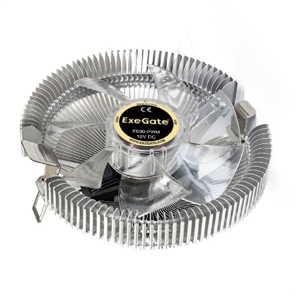 Exegate EX286150RUS Кулер ExeGate EE90-PWM (Al, LGA 775/1150/1151/1155/1156/1200/1700/A­M2/AM2+/AM3/AM3+/AM4/FM1/FM2/754/, TDP 75W, Fan 90mm, PWM, 800-2400RPM, Hydro bearing, 4pin, 11-24db, 215г, с те