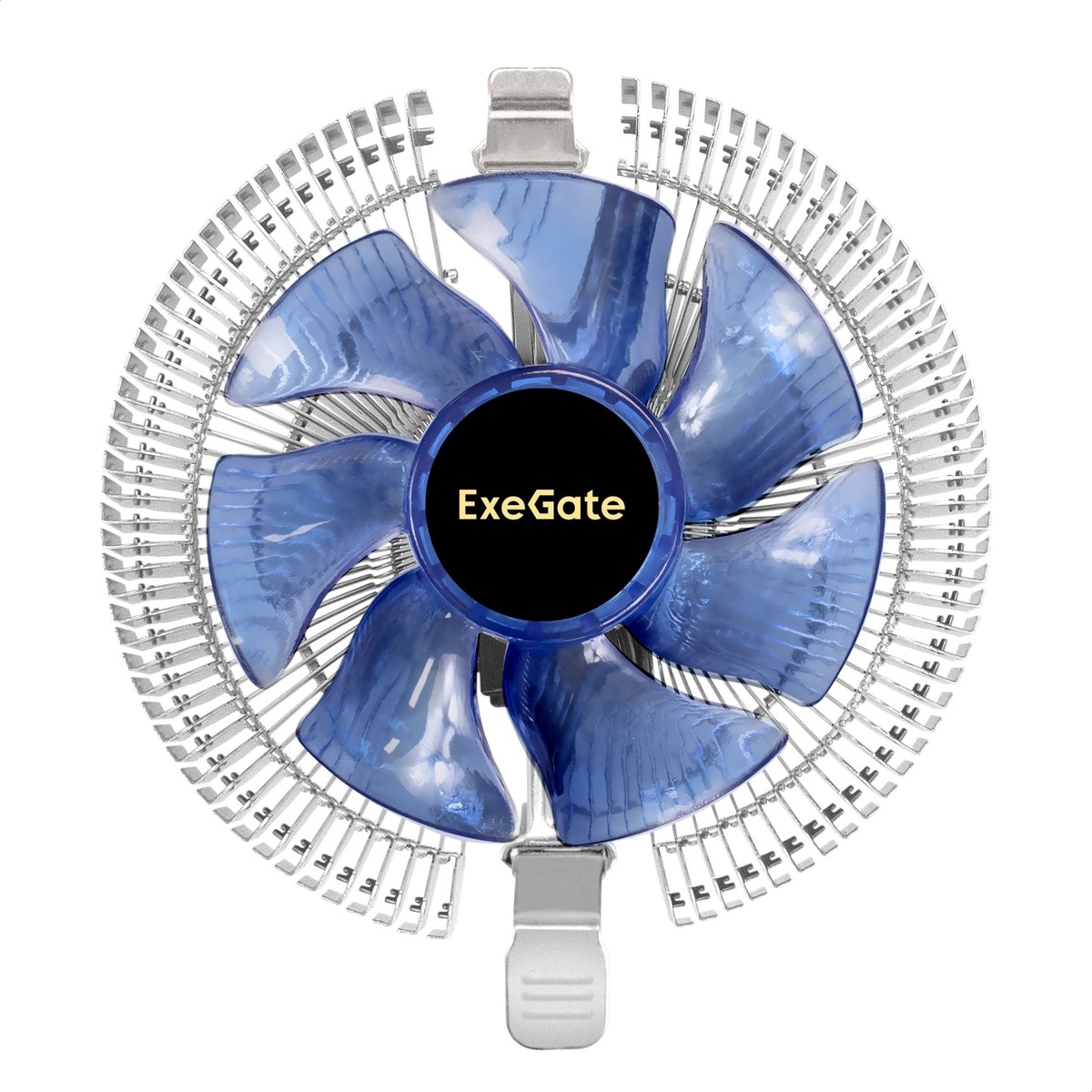 Exegate EX286146RUS Кулер ExeGate Wizard EE91-BLUE (Al, LGA775/1150/1151/1155/1156/1200/AM2/AM2+/AM3/AM3+/AM4/FM1/FM2/754/939/940, TDP 75W, Fan 90mm, 2200RPM, Hydro bearing, 3pin, 22db, 215г, голубая