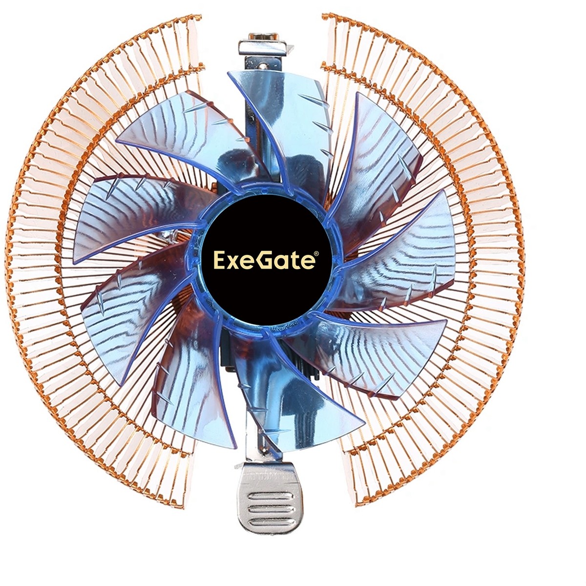 Exegate EX286153RUS Кулер ExeGate Wizard EE91-Cu.BLUE (Al+Copper, LGA775/1150/1151/1155/1156/1200/AM2/AM2+/AM3/AM3+/AM4/FM1/FM2/754/939/940, TDP 80W, Fan 90mm, 2200RPM, Hydro bearing, 3pin, 22db, 265г