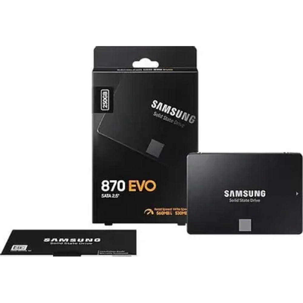 SSD 2.5" 250Gb Samsung SATA III 870 EVO (R560/W530MB/s) (MZ-77E250BW) 1year