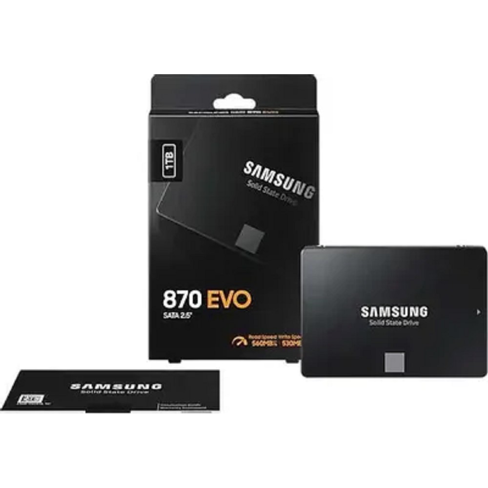 SSD 2.5" 1Tb (1000GB) Samsung SATA III 870 EVO (R560/W530MB/s) (MZ-77E1T0BW) 1year