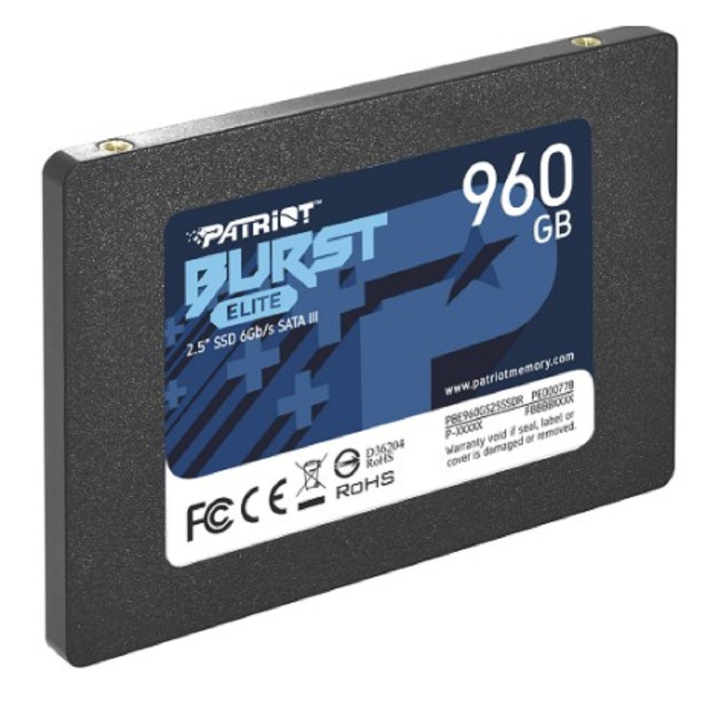 Patriot SSD BURST ELITE 960GB SATA3 2.5" R450/W320 TBW 400TB 3D NAND арт. PBE960GS25SSDR