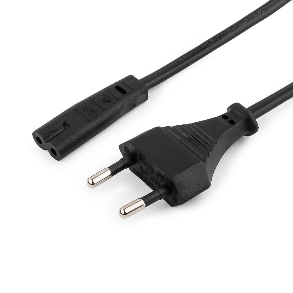 Cablexpert Кабель питания аудио/видео 0,5м, CEE 7/16 - C7, VDE, 2-pin, 2х0,75, черный, пакет (PC-184-VDE-0.5M) Gembird