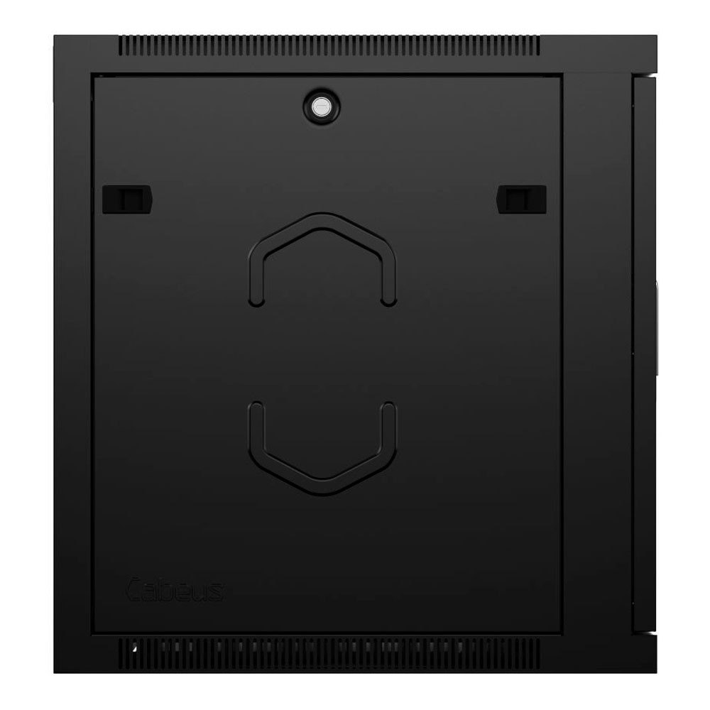 Cabeus SH-05F-6U60/45-BK Шкаф телекоммуникационный настенный 19" 6U 600x450x368mm (ШхГхВ) дверь стекло, цвет черный (RAL 9004)