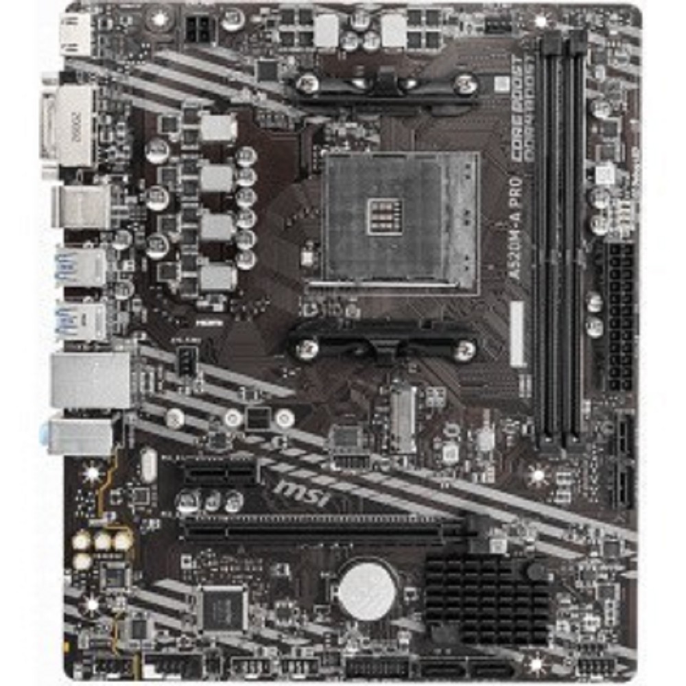 MSI A520M-A PRO {Soc-AM4 AMD A520 2xDDR4 mATX AC`97 8ch(7.1) GbLAN RAID+DVI+HDMI} MicroStar