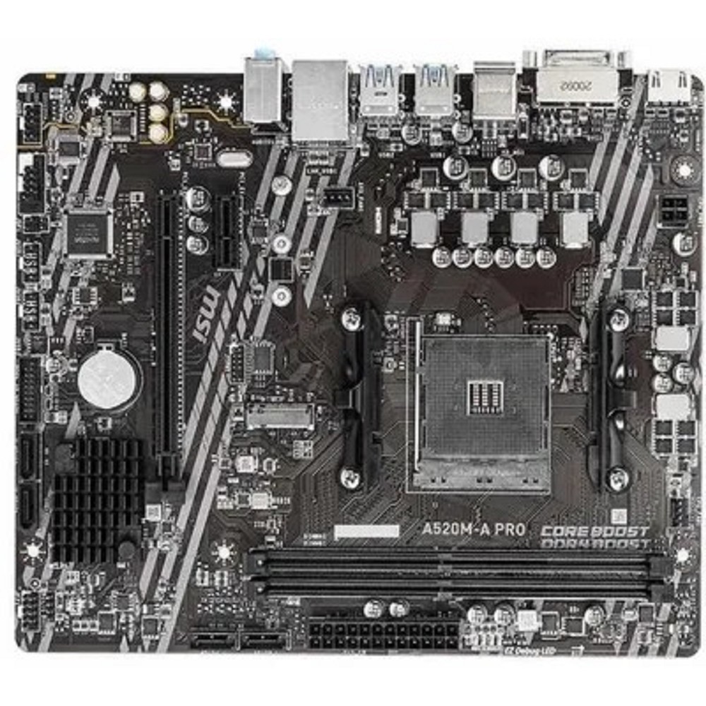 MSI A520M-A PRO {Soc-AM4 AMD A520 2xDDR4 mATX AC`97 8ch(7.1) GbLAN RAID+DVI+HDMI} MicroStar