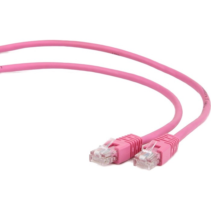 Патч-корд UTP Cablexpert PP12-5M/RO кат.5e, 5м, литой, многожильный (розовый)