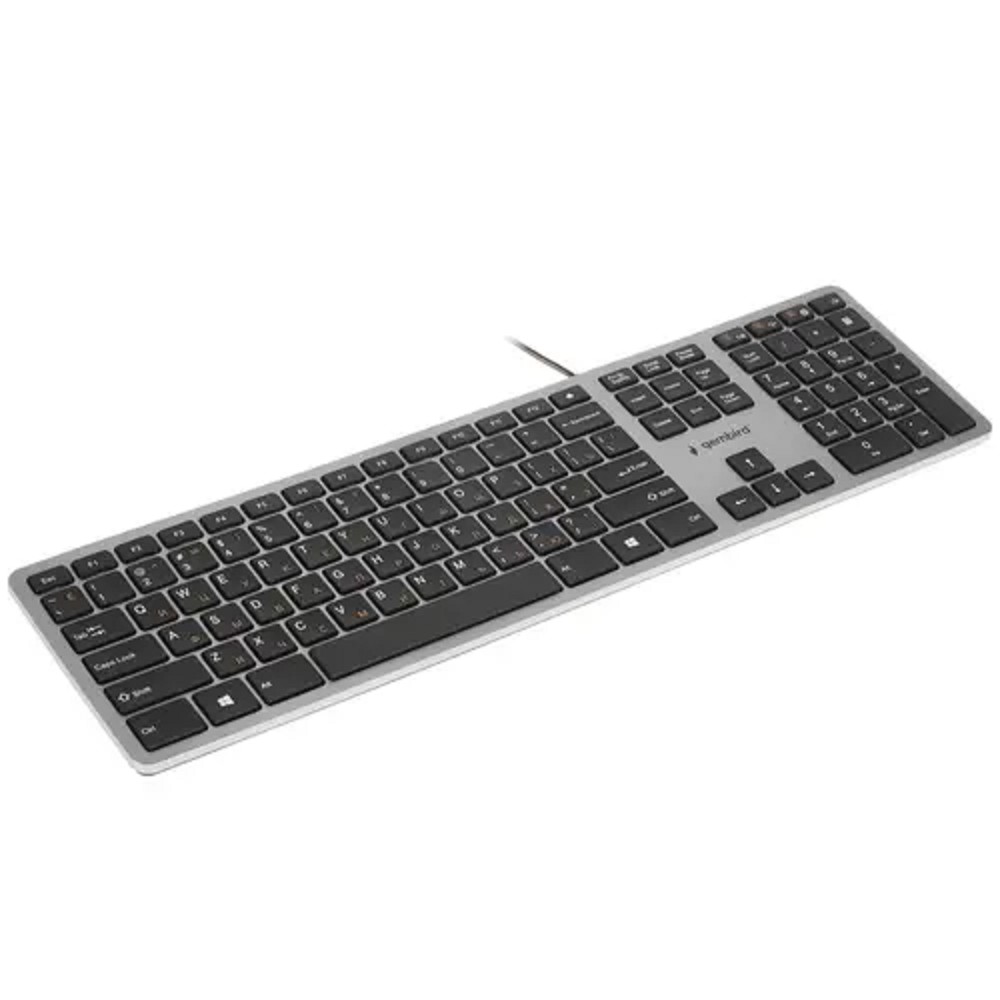 Клавиатура ноутбучного типа Gembird KB-8420,{USB, ножничный механизм, клавиши управления громкостью, 104 клавиши, кабель 1,5м}