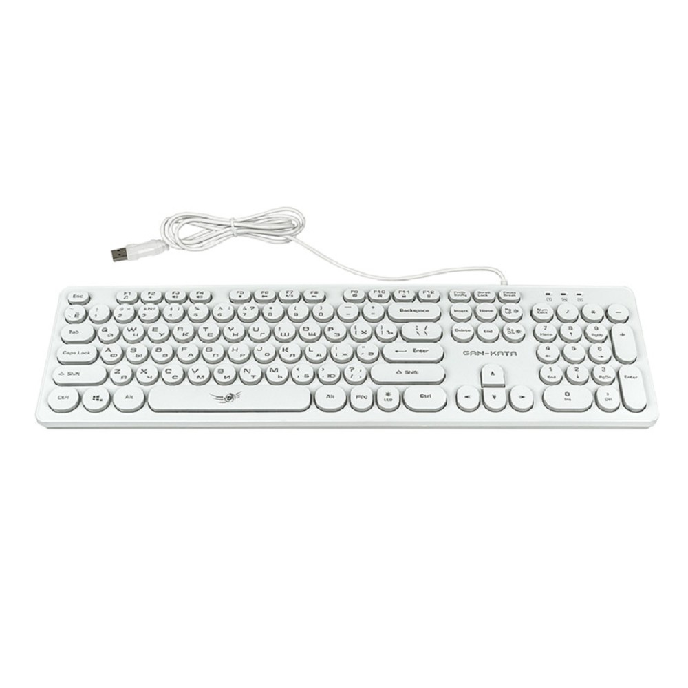 Dialog Gan-Kata Клавиатура KGK-16U WHITE - игровая с RGB-подсветкой, USB, белая