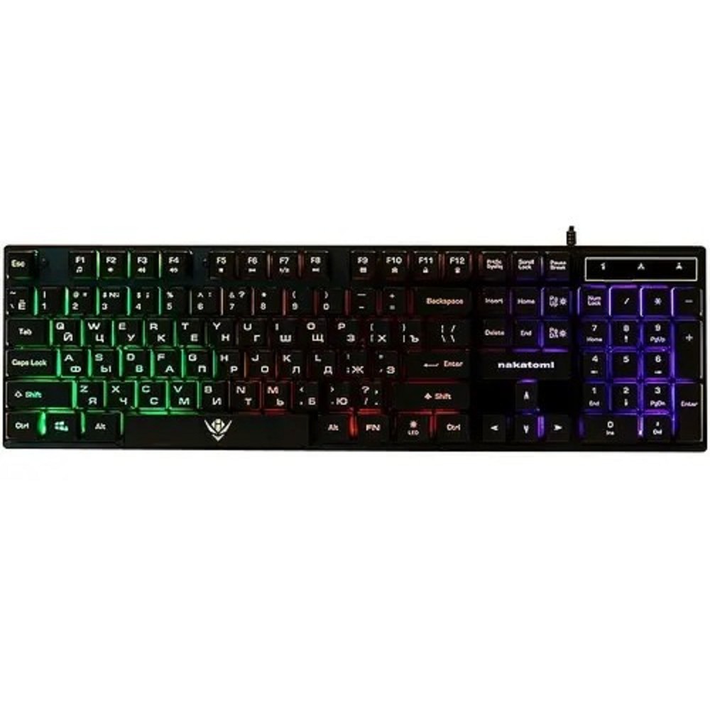 Клавиатура KG-23U BLACK Nakatomi Gaming - игровая с RGB-подсветкой, USB, черная Dialog