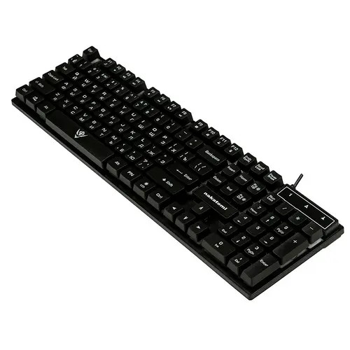 Клавиатура KG-23U BLACK Nakatomi Gaming - игровая с RGB-подсветкой, USB, черная Dialog