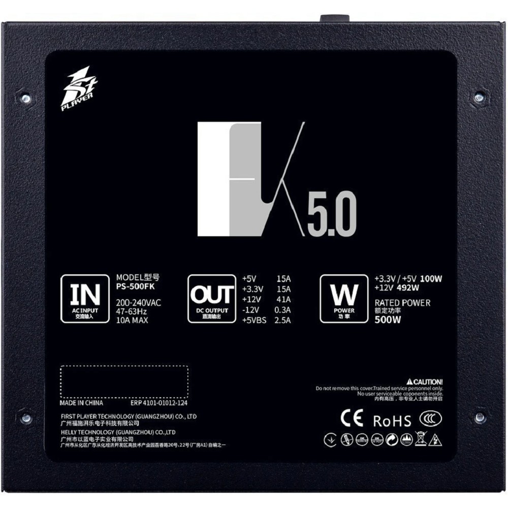 1STPLAYER Блок питания FK 500W / ATX 2.4, APFC, 120mm fan / PS-500FK