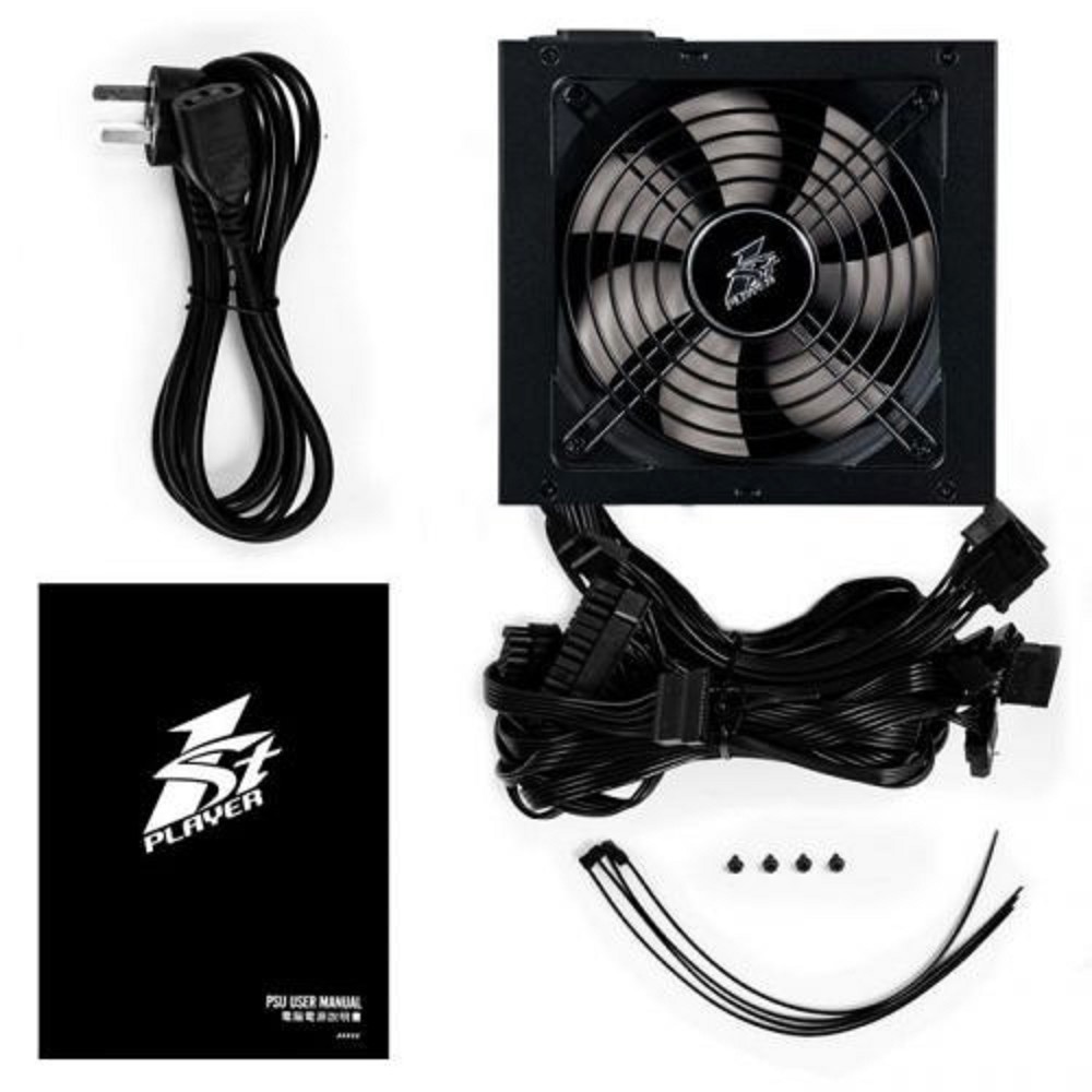 1STPLAYER Блок питания DK PREMIUM 500W / ATX 2.4, APFC, 80 PLUS BRONZE, 120mm fan / PS-500AX
