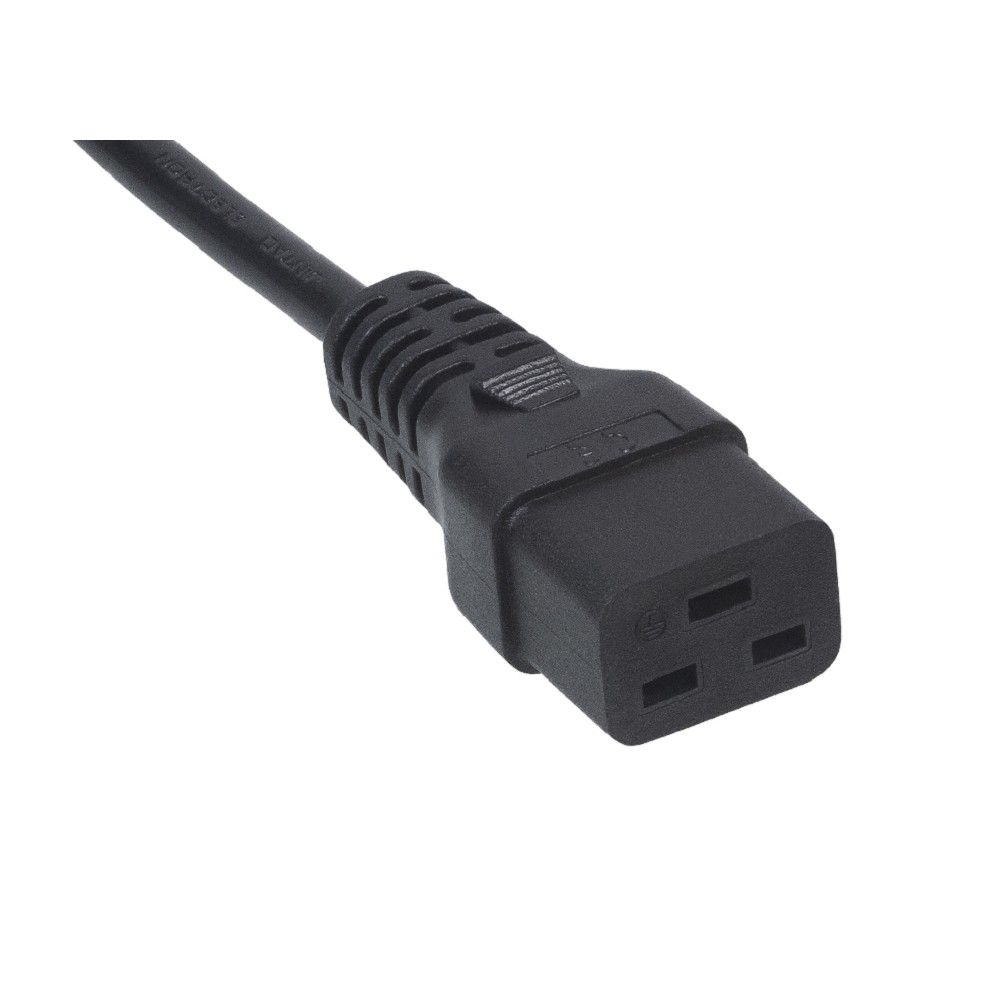 Шнур питания Cabeus PC-IEC19-IEC20-1.8M C19-C20 проводник.:3x1.5мм2 1.8м 220/250В 16А черный