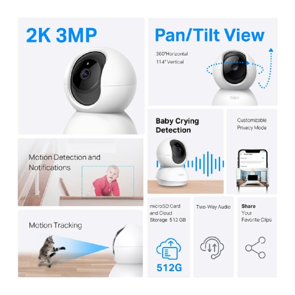 TP-Link Tapo C210 Умная домашняя поворотная камера