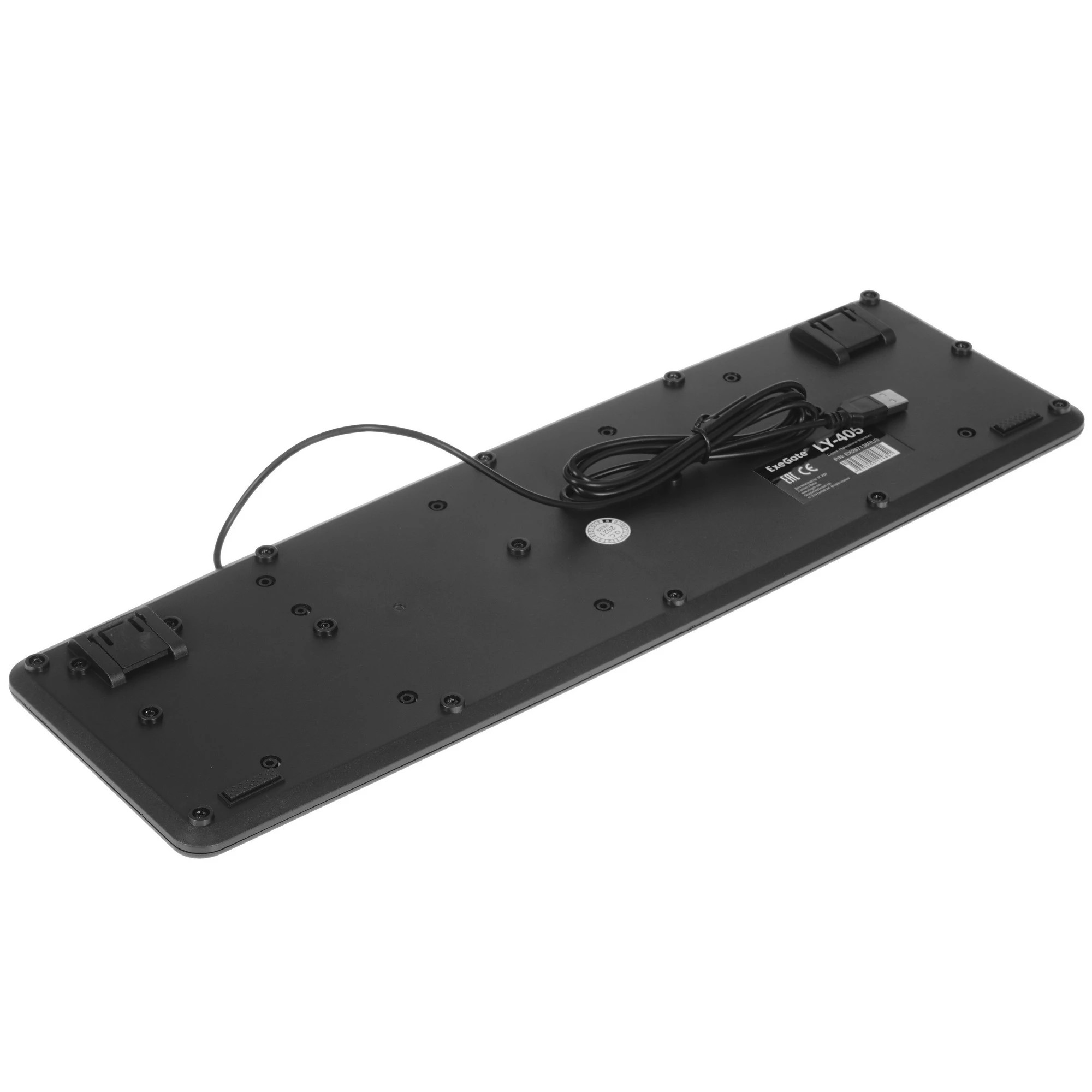 Exegate EX287138RUS Клавиатура ExeGate LY-405 (USB, 105кл., Enter большой, шнур 1,5м, черная, Color box)