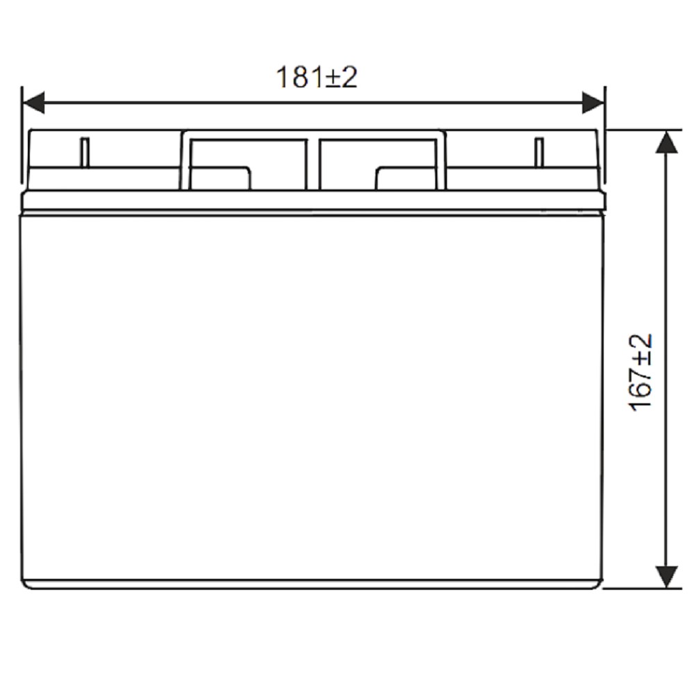 WBR Батарея GP12170 (12V/18Ah) под гайку и болт М5 арт. WBR GP12170