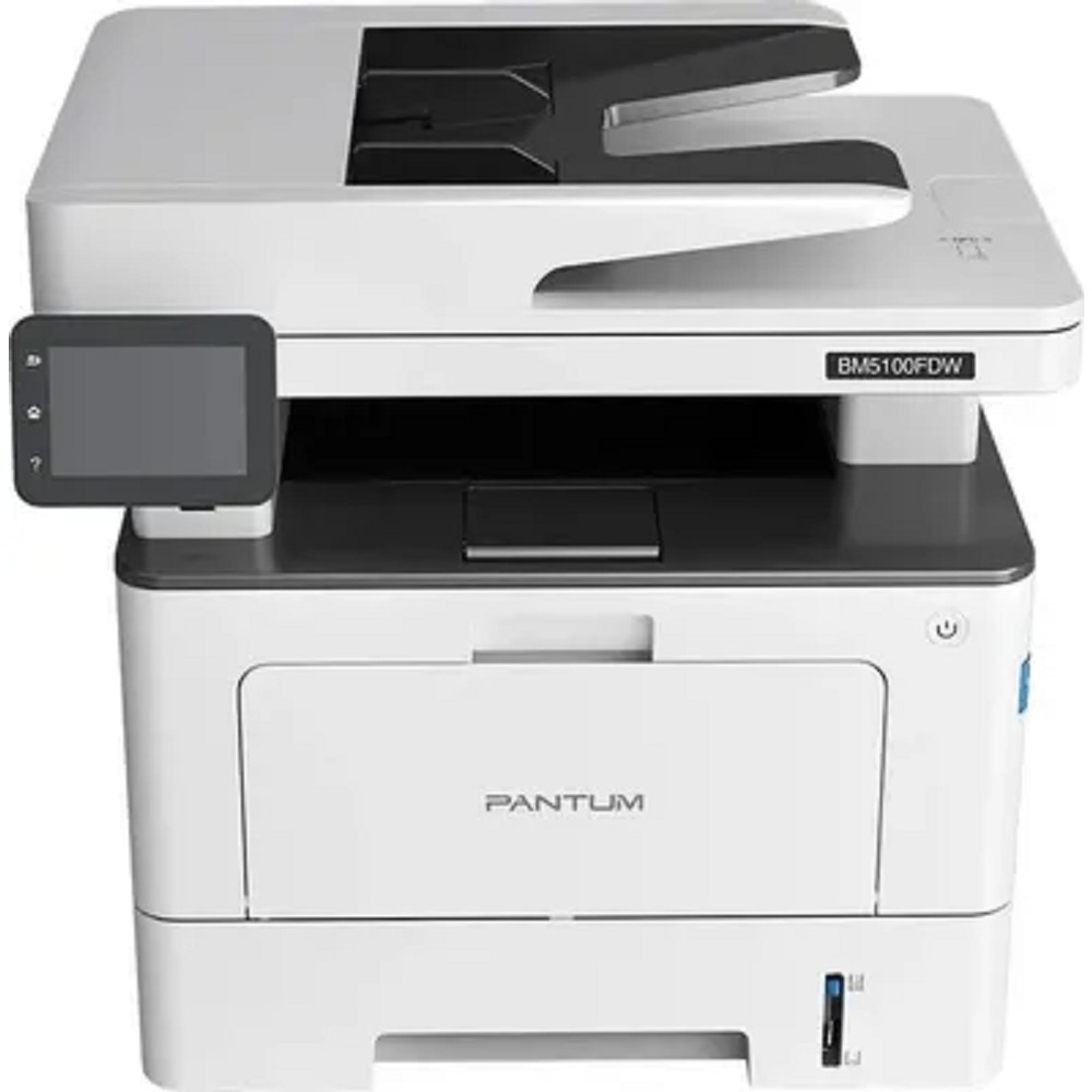 Pantum BM5100FDW, P/C/S/F, Mono laser, А4, 40 ppm (max 100000 p/mon), 1.2 GHz, 1200x1200 dpi, 512 MB RAM, Duplex, DADF50, paper tray 250 pages, USB, LAN, WiFi, start. cartridge 3000 pages
