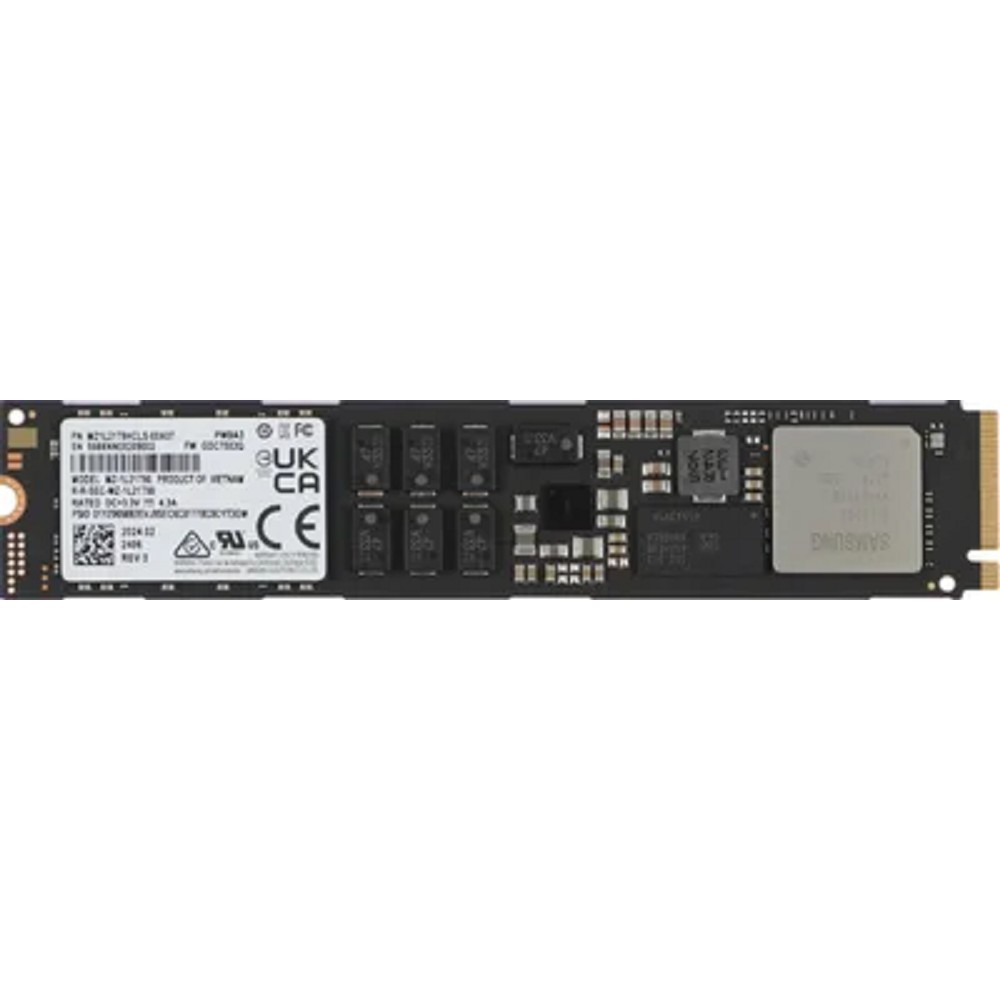 Samsung Enterprise SSD, M.2, PM9A3, 1920GB (1.92TB), NVMe PCIe 4.0 x4, R5500/W2000Mb/s, IOPS(R4K) 800K/85K, MTBF 2M, 1DWPD/5Y, TBW 3504TB, 22110, OEM (repl. MZ1LB1T9HALS-00007) арт. MZ1L21T9HCLS-00A07