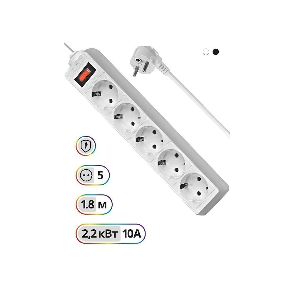 Defender ES 1.8 (1.8 м, 5 розеток) арт. 99481