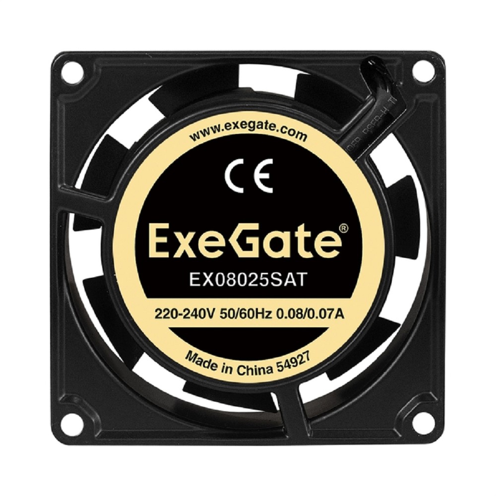Exegate EX288994RUS Вентилятор 220B ExeGate EX08025SAT (80x80x25 мм, Sleeve bearing (подшипник скольжения), клеммы, 2500RPM, 31dBA)