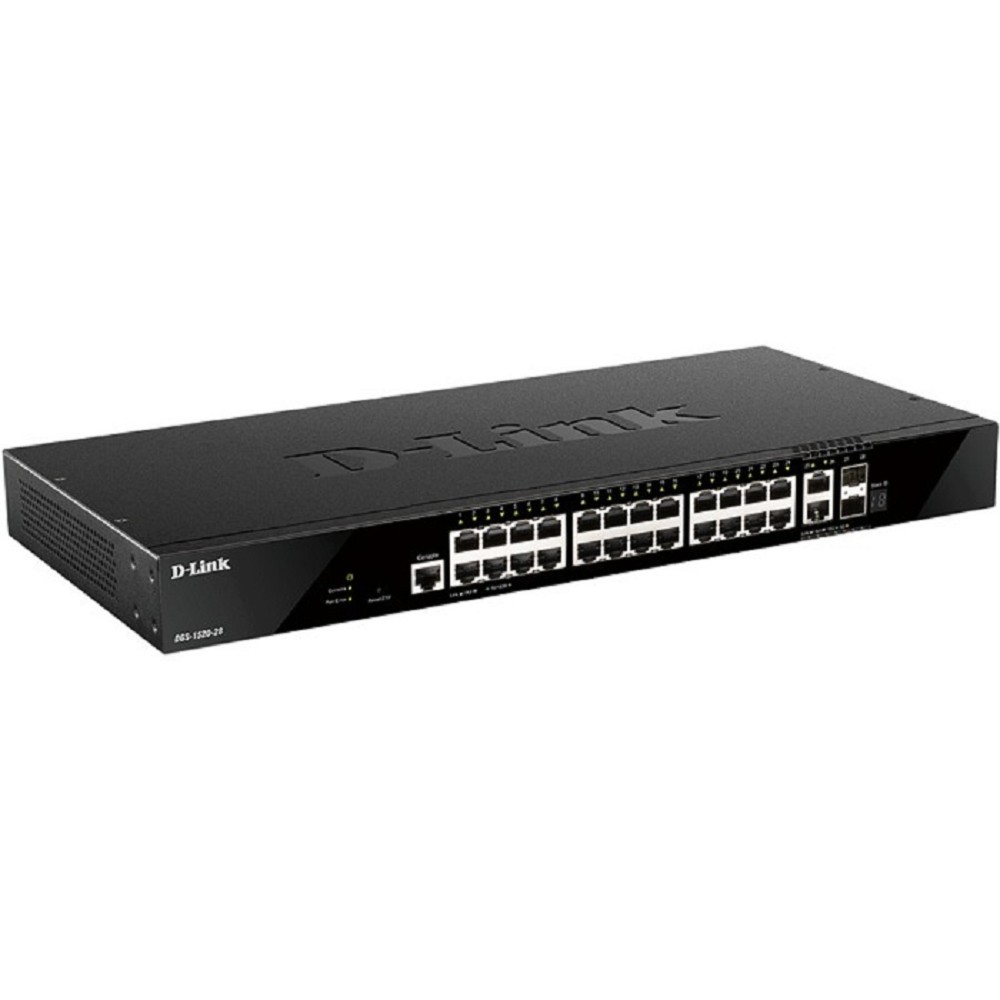 D-Link DGS-1520-28/A1A Управляемый L3 стекируемый коммутатор с 24 портами 10/100/1000Base-T, 2 портами 10GBase-T и 2 портами 10GBase-X SFP+ D-Link SMB