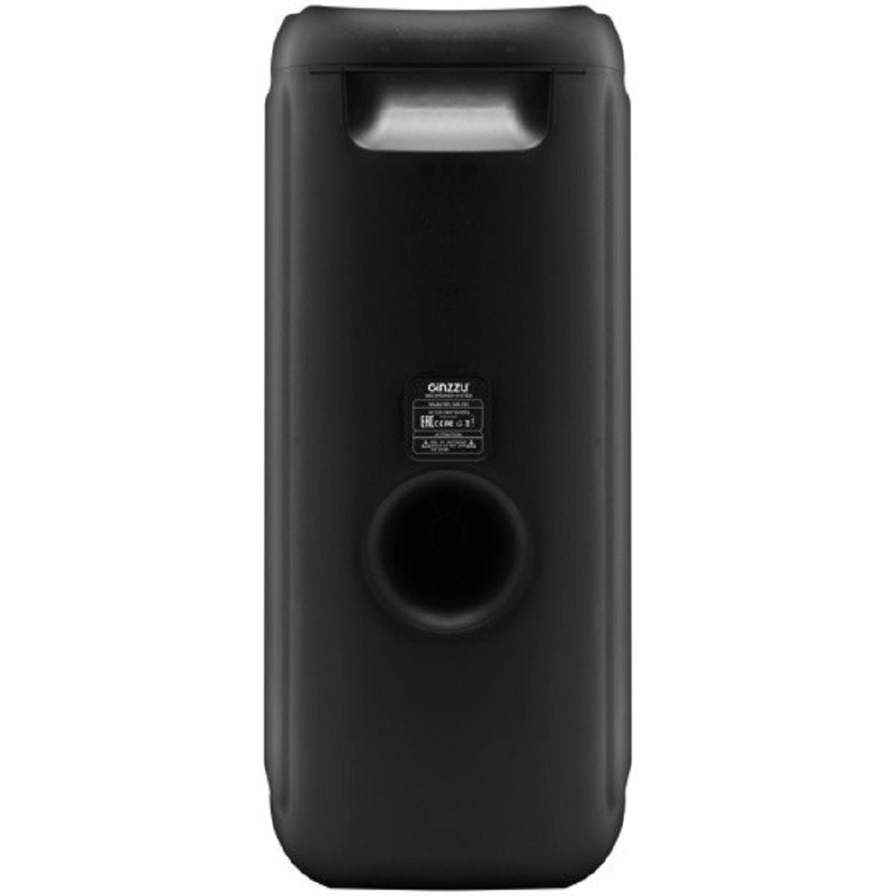 Ginzzu GM-215 {80Вт, LED-дисплей, TWS, 60Гц- 18кГц, USB-flash, microSD-card, FM-радио, пульт ДУ, батарея 7,4В/5400мАч}
