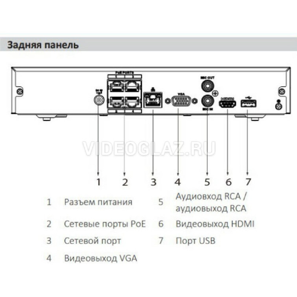 Видеорегистратор Dahua DHI-NVR1104HS-P-S3/H