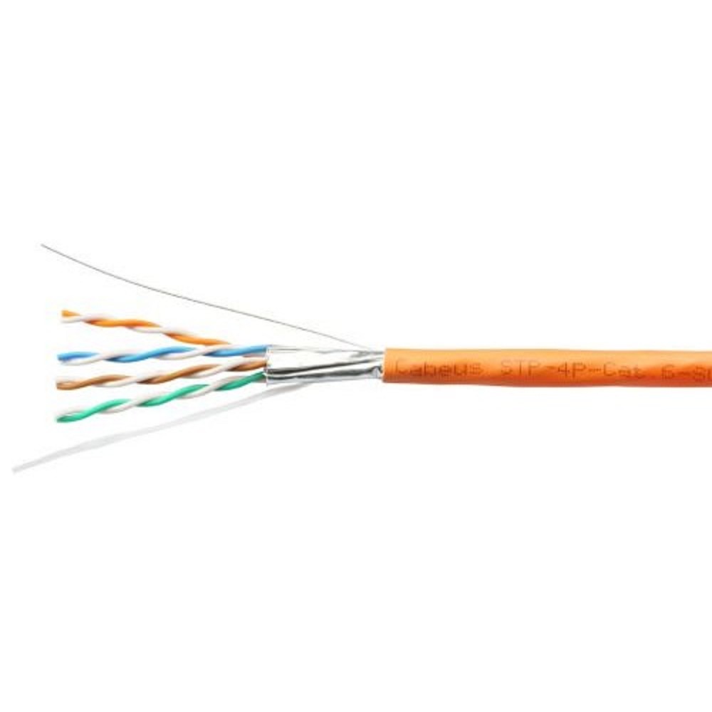 Exegate EX289279RUS Кабель ExeGate FUTP4-C6-CU-S23-IN-LSZH-OR-305 FTP 4 пары кат.6 медь, 23AWG, экран, бухта 305м, оранжевый, LSZH