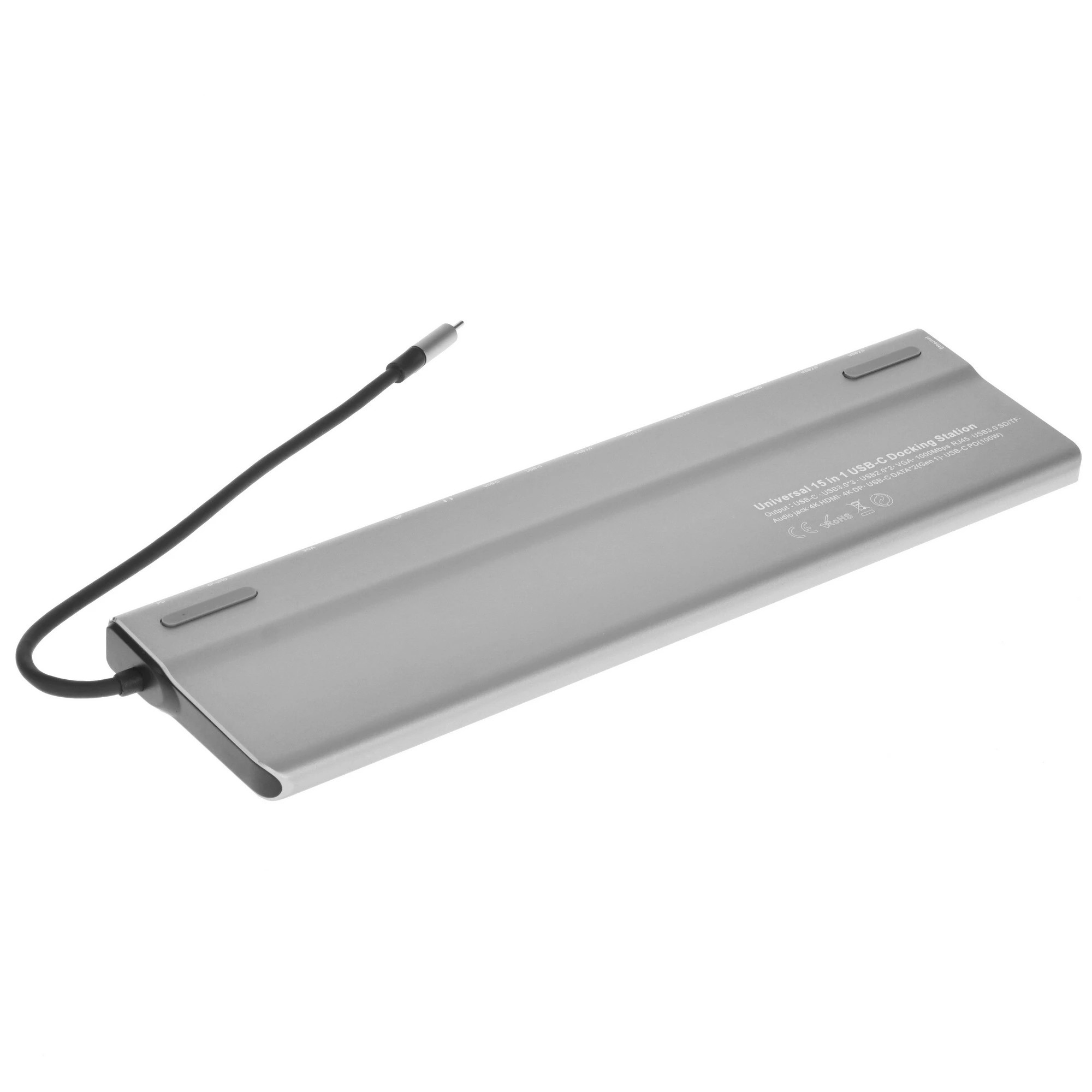 VCOM CU4703 Адаптер TypeC -->3*USB3.0+2*USB2.0+VGA+RJ45+SD+TF+AUD+HDMI+DP+2*USB3.1 Data+PD[4895182217294]