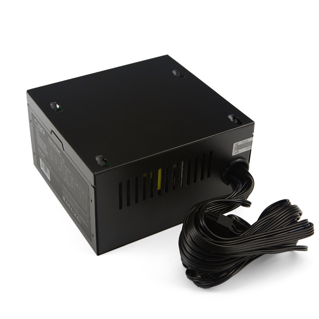 Блок питания CBR ATX 450W, 12см fan, 24pin/1*4pin/1*IDE/2*SATA, кабель питания 1.2м, черный [PSU-ATX450-12EC] OEM