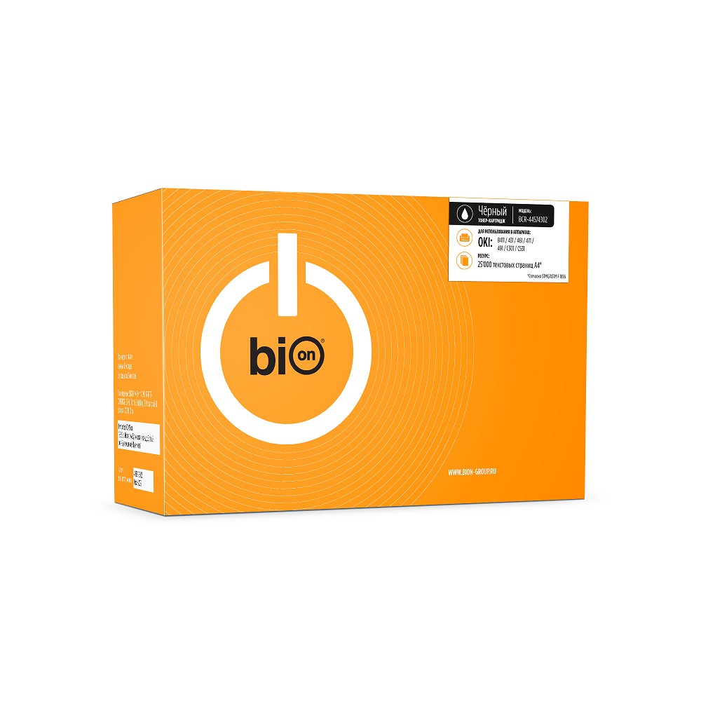 Bion BCR-44574302 Драм-картридж(блок фотобарабана) для OKI B411/431/461/471/491 (25000 стр.), Черный Bion Cartridge