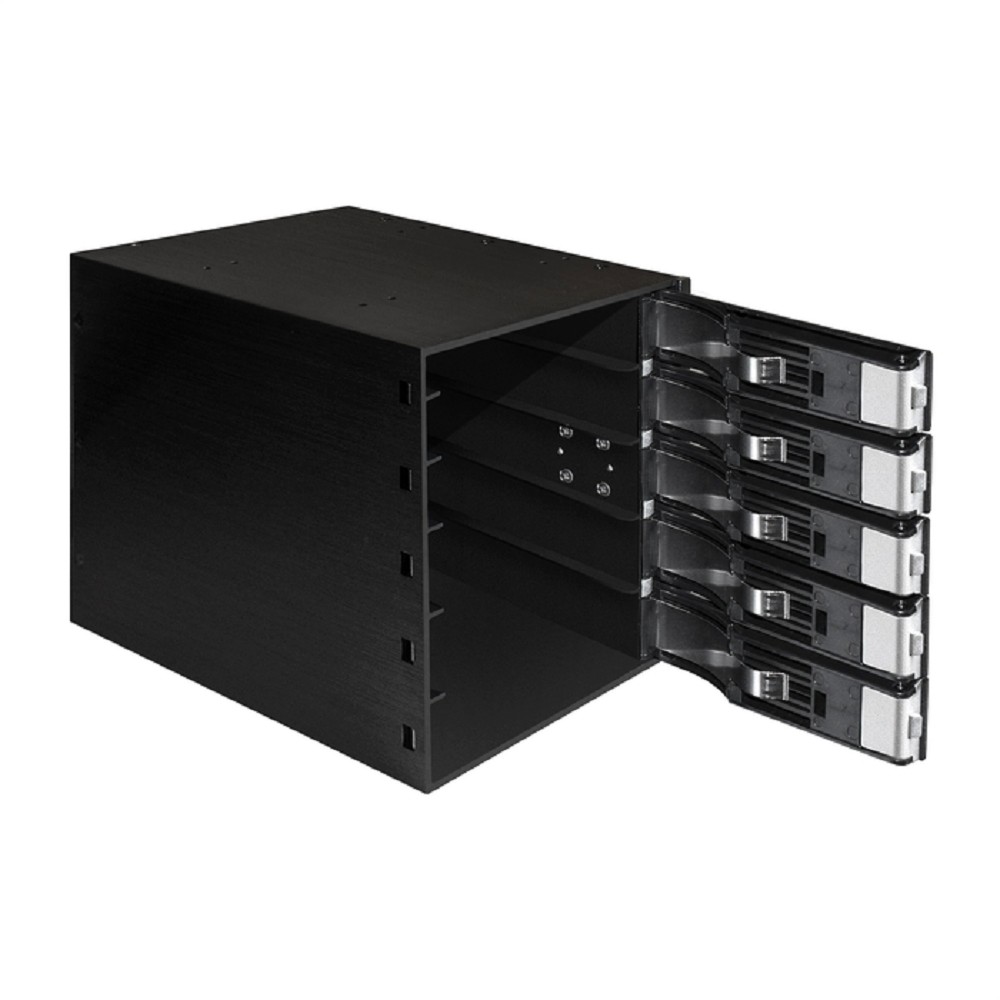 Exegate EX289284RUS Корзина для HDD HS535-12G (универсальная, на 5*3,5" SATA3/12G SAS HDD,занимает 3*5,25" отс)