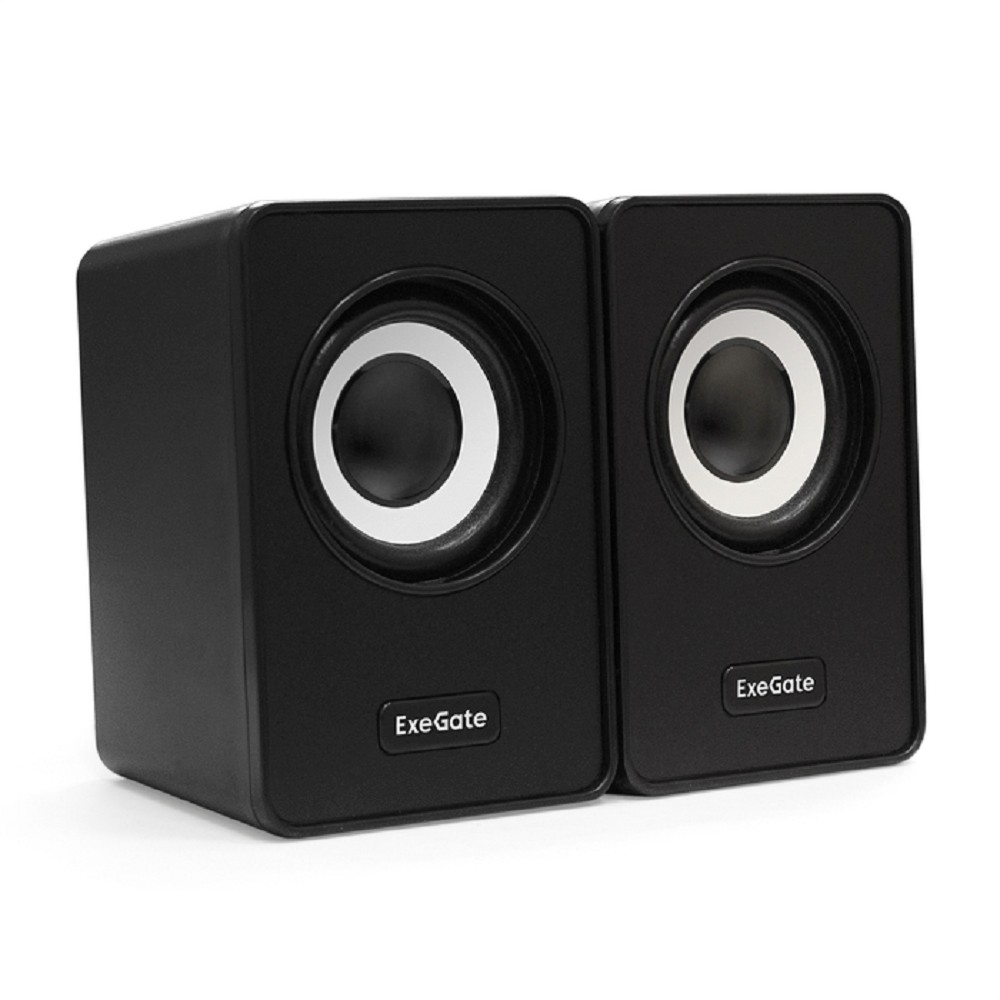 Exegate EX287054RUS Акустическая система 2.0 ExeGate Disco 120 (питание USB, 2х3Вт (6Вт RMS), 100-20000Гц, черный)