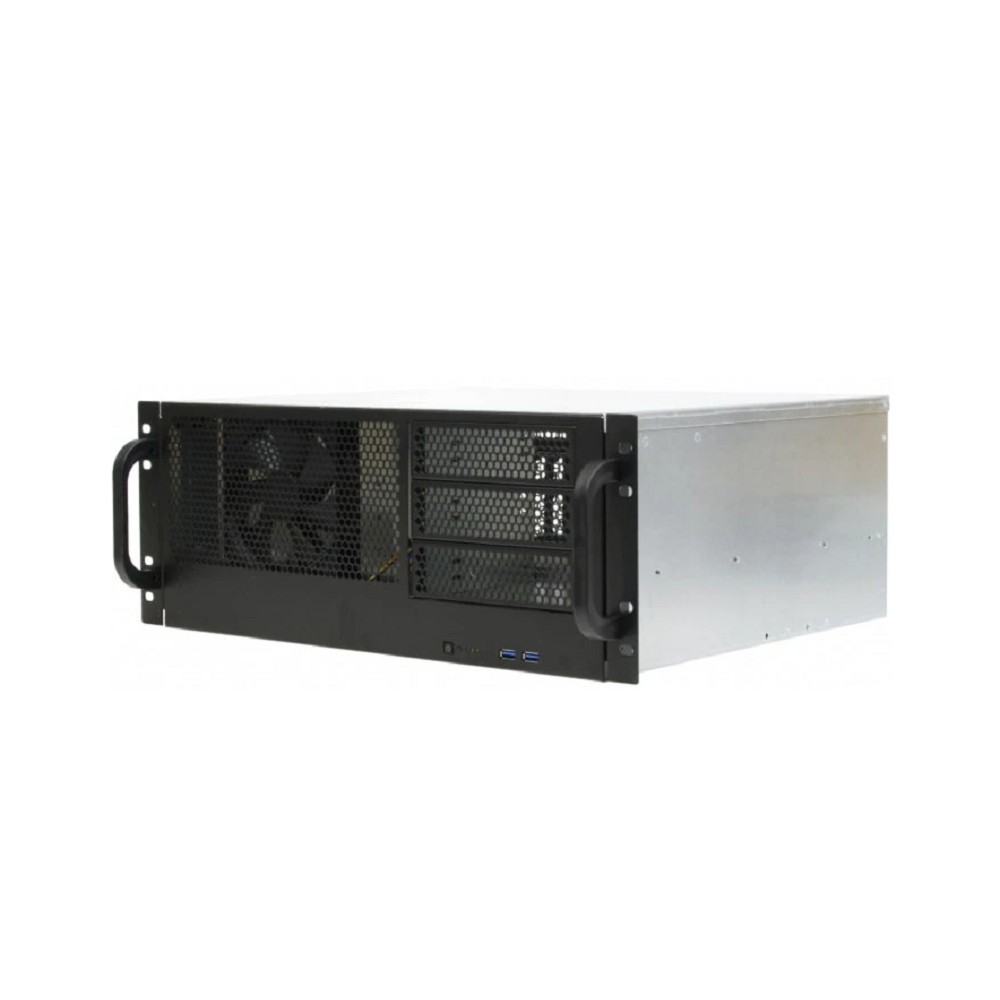 Procase RM438-B-0 Корпус 4U server case,3x5.25+8HDD,черный,без блока питания,глубина 380мм, MB ATX 12"x9.6"