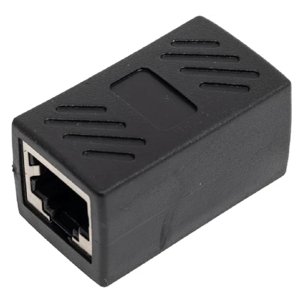 VCOM CT251S Модуль RJ-45 (F) RJ-45(F) ,FTP, проходной, ABS пластик, черный, кат. 5e