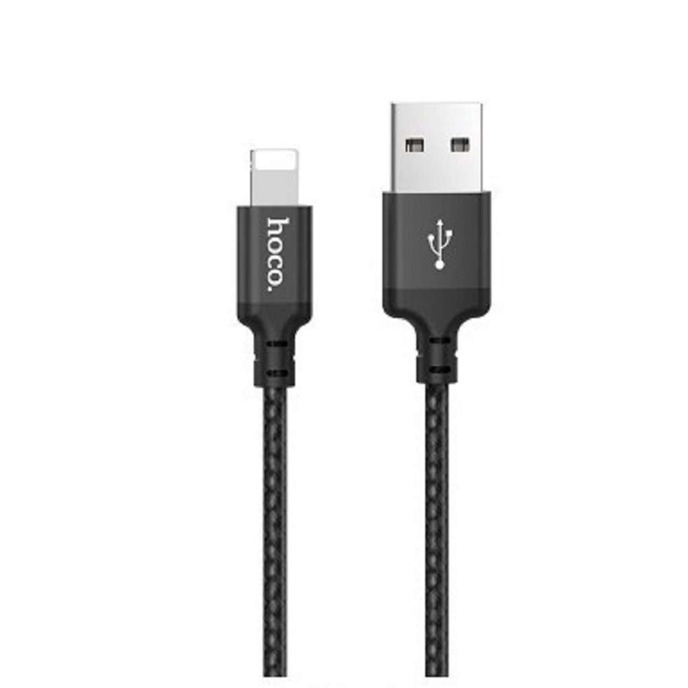 HOCO HC-62882 X14/ USB кабель Lightning/ 2m/ 1.7A/ Нейлон/ Black