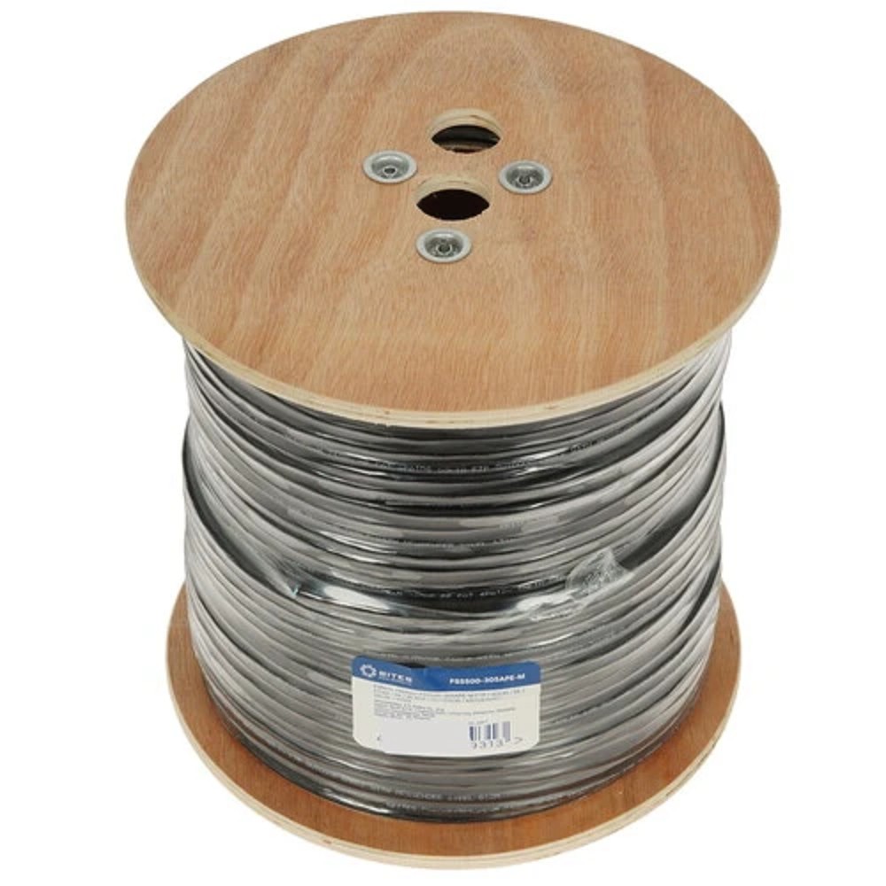 5bites Кабель FS5500-305APE-M витая пара FTP/SOLID/5E/CCAG/PE/BLACK/OUTDOOR/MESSENGER/DRUM/305M